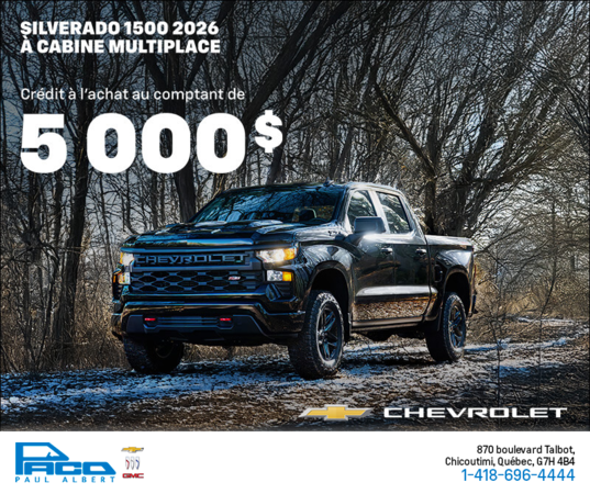 Procurez-vous le Chevrolet Silverado 1500 2026