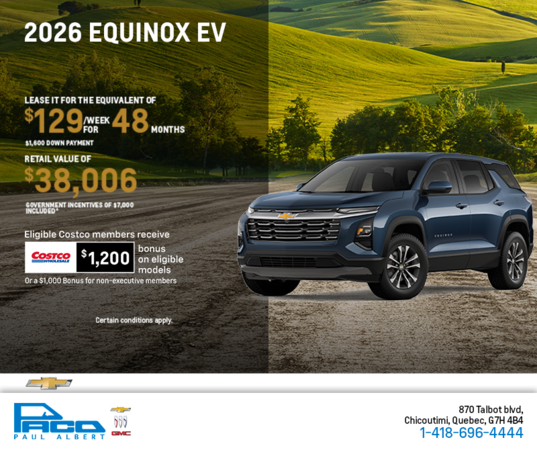 Get the 2026 Chevrolet Equinox EV