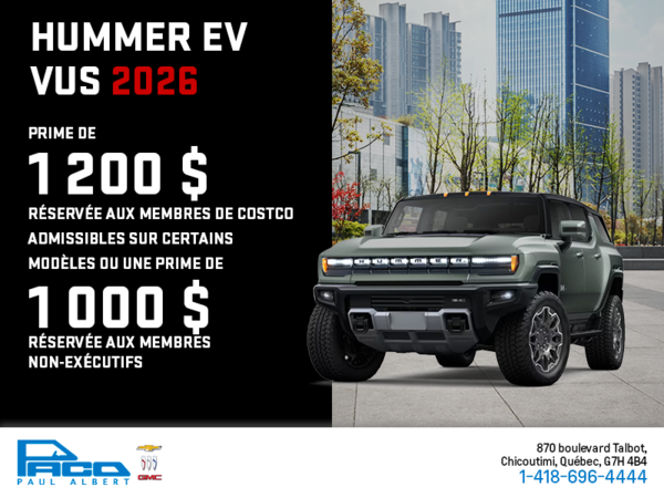 Le GMC Hummer EV VUS 2026