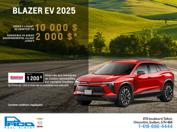 Procurez-vous le Chevrolet Blazer EV 2025