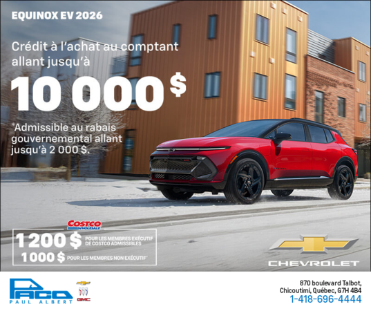 Procurez-vous le Chevrolet Equinox EV 2026