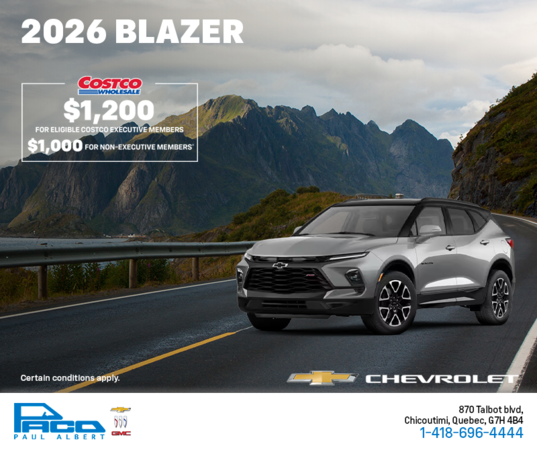 Get the 2026 Chevrolet Blazer