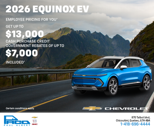 Get the 2026 Chevrolet Equinox EV