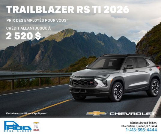 Le Chevrolet Trailblazer 2026