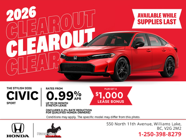 Get the 2026 Honda Civic Sport!