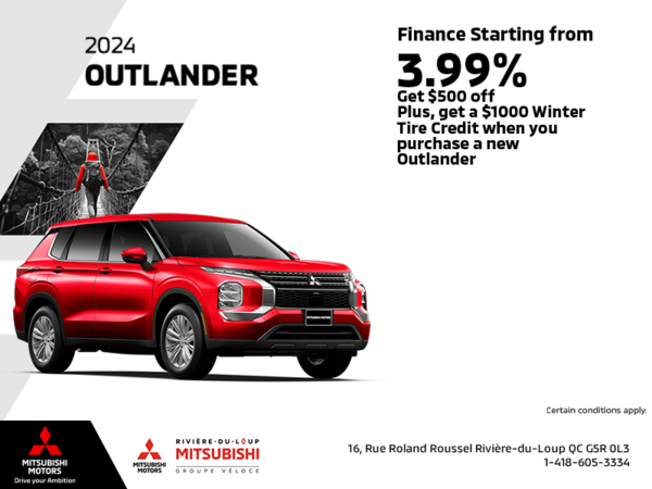 Get the 2024 Mitsubishi Outlander