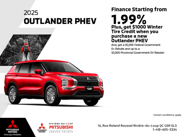 Get the 2025 Mitsubishi Outlander PHEV