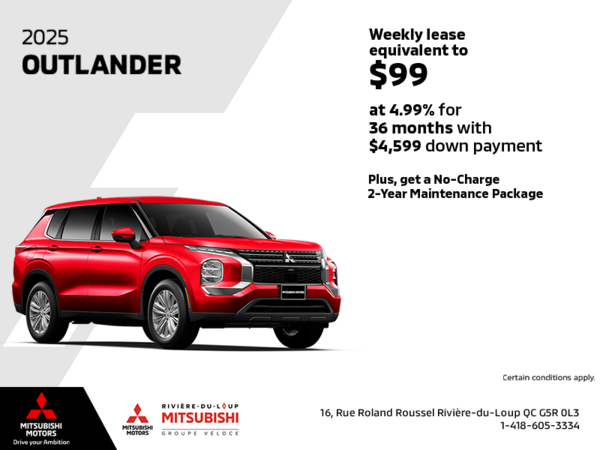 Get the 2025 Mitsubishi Outlander