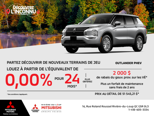 Procurez-vous le Mitsubishi Outlander Phev 2025