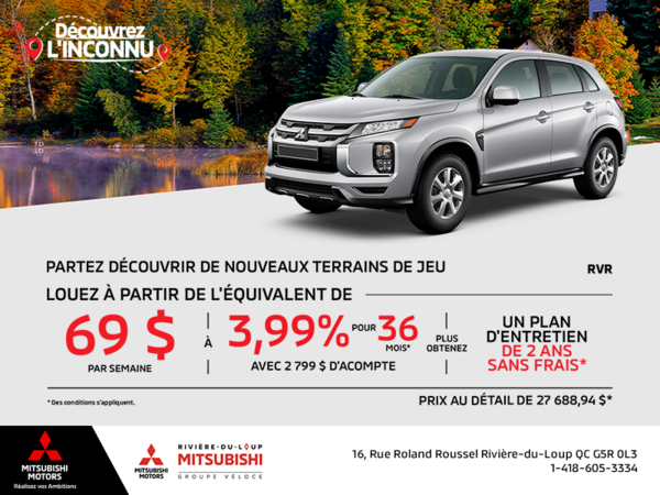 Procurez-vous le Mitsubishi Rvr 2025