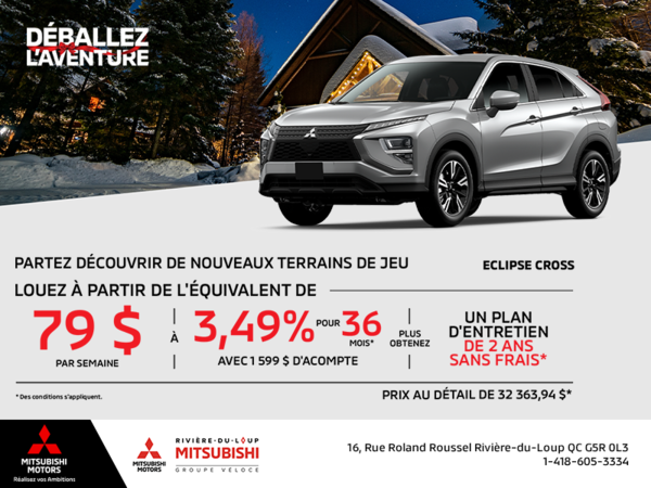 Procurez-vous le Mitsubishi Eclipse Cross 2026
