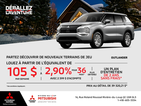 Procurez-vous le Mitsubishi Outlander 2026