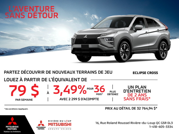 Procurez-vous le Mitsubishi Eclipse Cross 2026