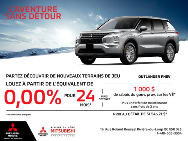 Procurez-vous le Mitsubishi Outlander Phev 2025