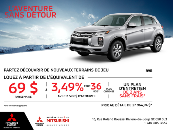 Procurez-vous le Mitsubishi Rvr 2026