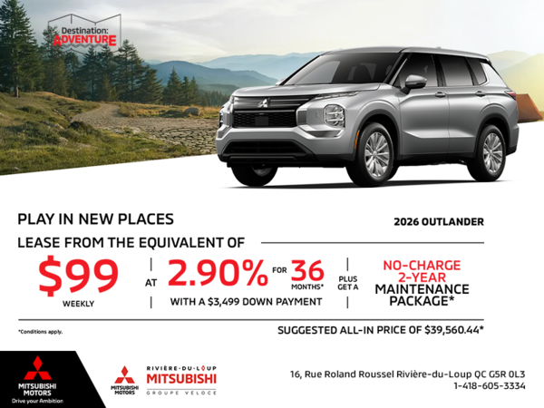 Get the 2026 Mitsubishi Outlander