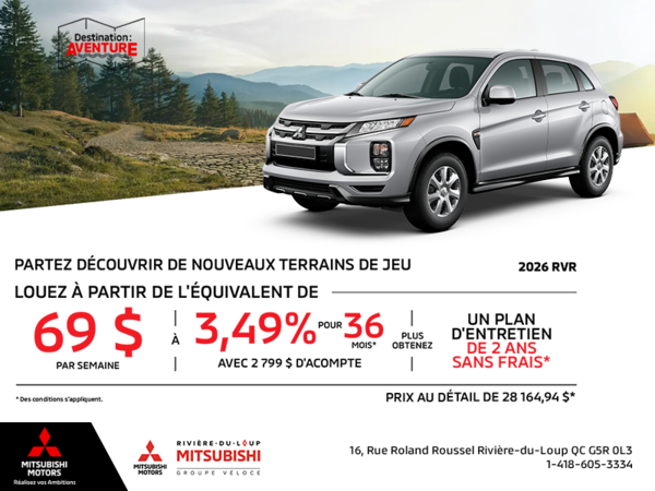 Procurez-vous le Mitsubishi Rvr 2026