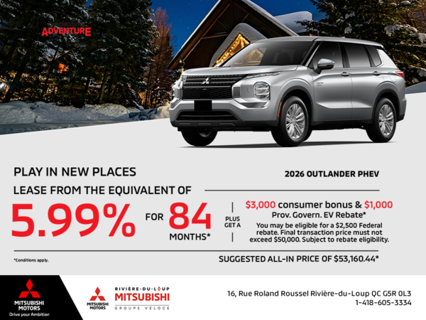 Get the 2026 Mitsubishi Outlander PHEV