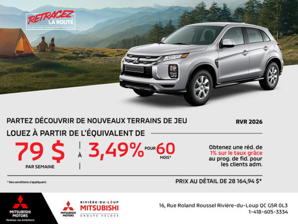 Procurez-vous le Mitsubishi RVR 2026