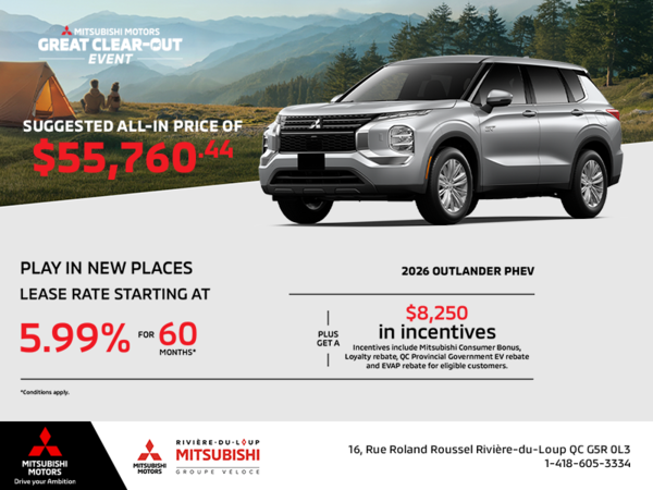 2026 Mitsubishi Outlander PHEV