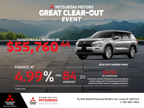 2026 Mitsubishi Outlander PHEV