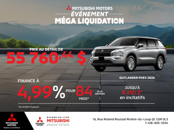 Mitsubishi Outlander PHEV 2026