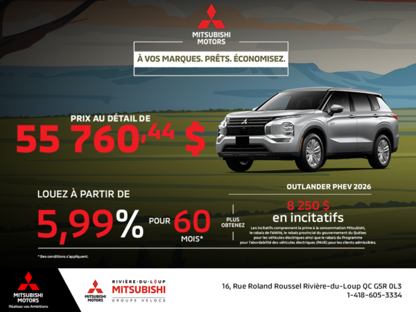 Mitsubishi Outlander PHEV 2026