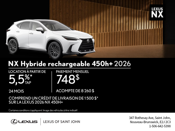 Lexus NX Hybride Branchables 2026