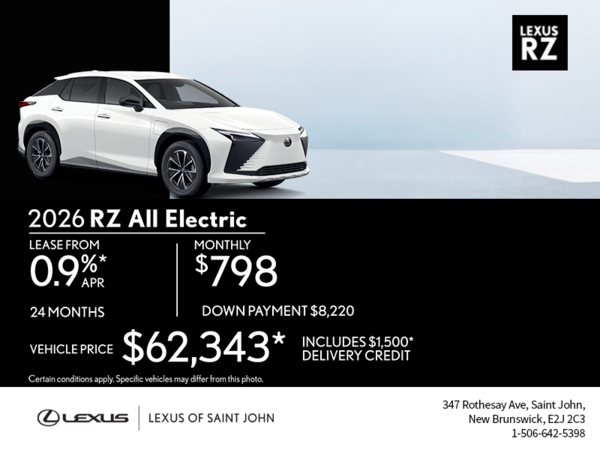 2026 Lexus RZ All Electric