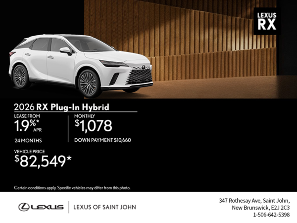 2026 Lexus RX Plug-In Hybrid