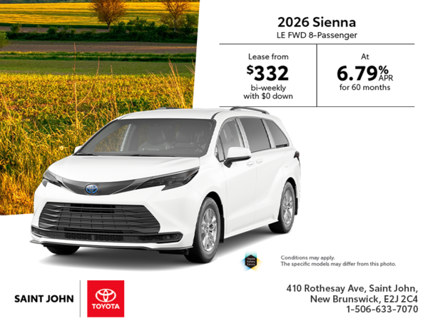 2026 Toyota Sienna Hybrid LE FWD