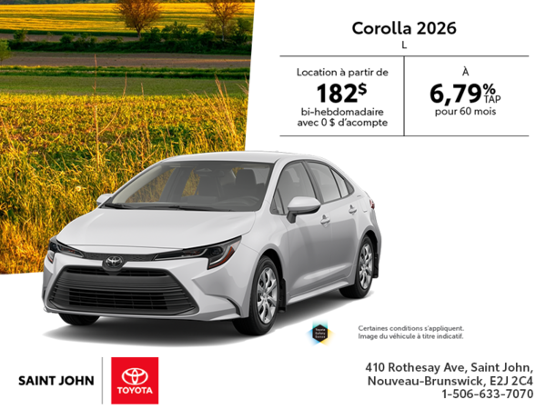 Toyota Corolla 2026