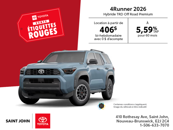 Toyota 4Runner Hybride 2026