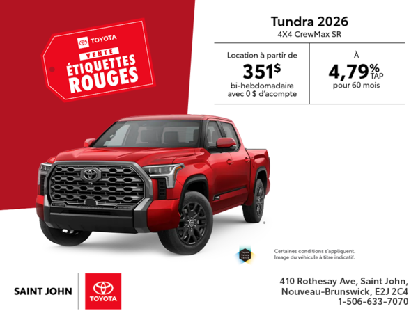 Toyota Tundra 4x4 Crewmax 2026