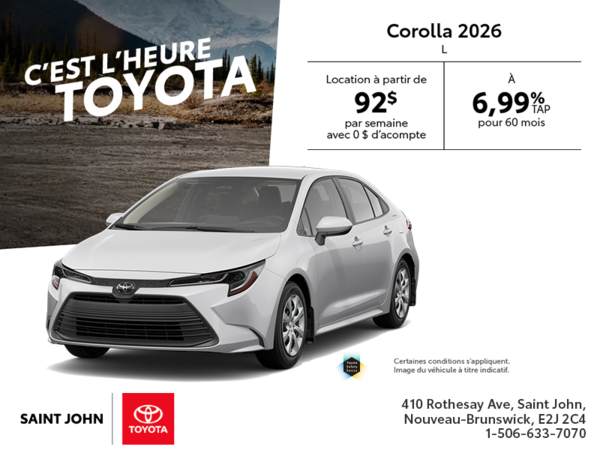 Toyota Corolla 2026