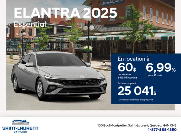 Procurez-vous le Hyundai Elantra 2025