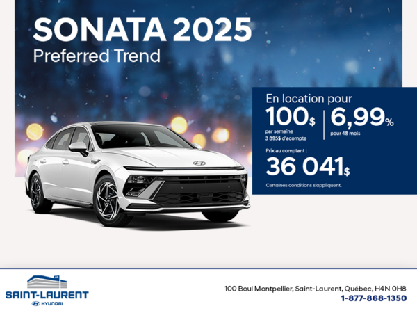 Procurez-vous le Hyundai Sonata 2025