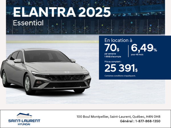 Procurez-vous le Hyundai Elantra 2025