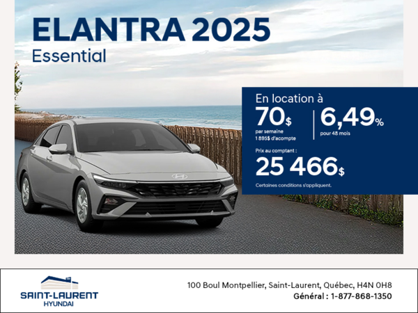 Procurez-vous le Hyundai Elantra 2025