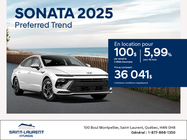 Procurez-vous le Hyundai Sonata 2025