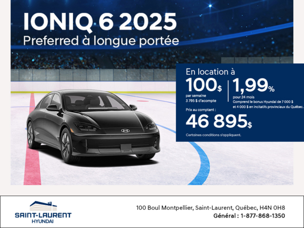Procurez-vous le Hyundai Ioniq 6 2025