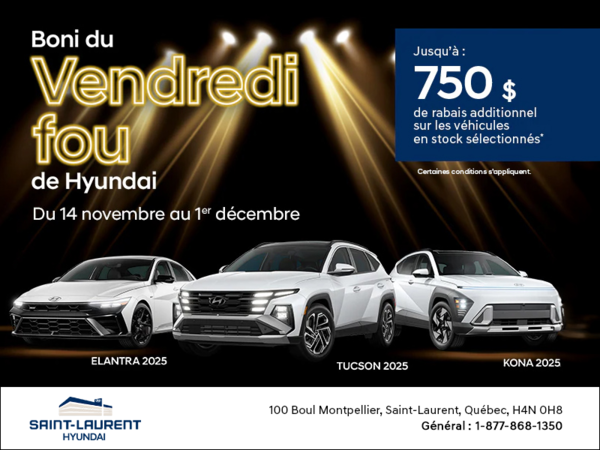 Boni Vendredi Fou de Hyundai
