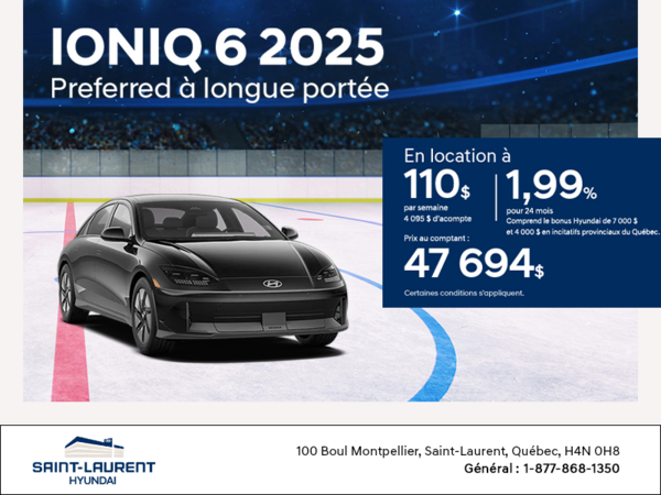 Procurez-vous le Hyundai Ioniq 6 2025