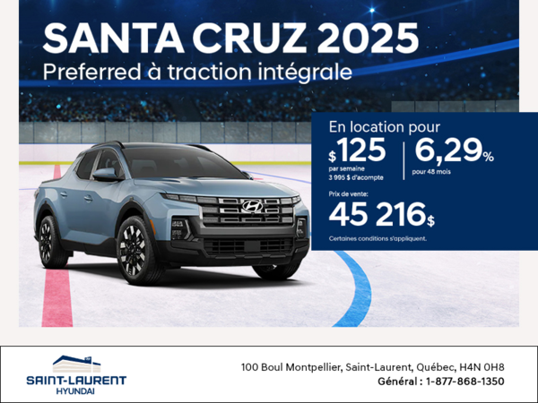 Procurez-vous le Hyundai Santa Cruz 2025