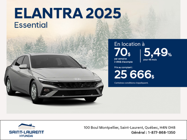 Procurez-vous le Hyundai Elantra 2025