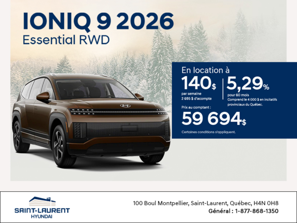 Procurez-vous le Hyundai Ioniq 9 2026