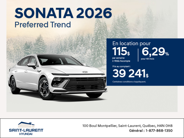 Procurez-vous le Hyundai Sonata 2026