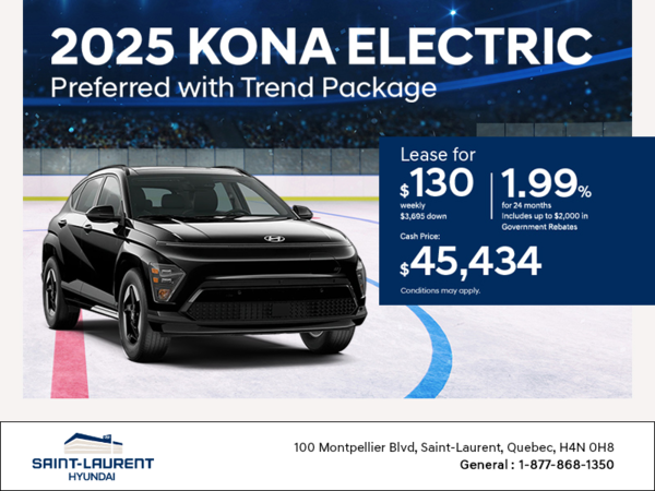Get the 2025 Hyundai KONA Electric