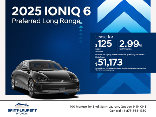 Get the 2025 Hyundai IONIQ 6