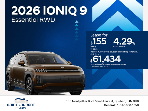Get the 2026 Hyundai IONIQ 9